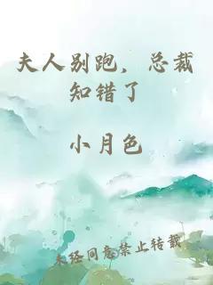 夫人别跑，总裁知错了